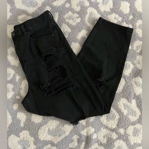 American Eagle distressed mom jeans